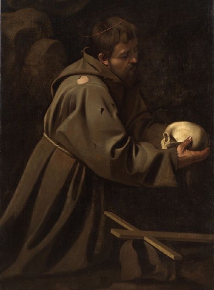 Le Caravage, «Saint François en méditation», vers 1602